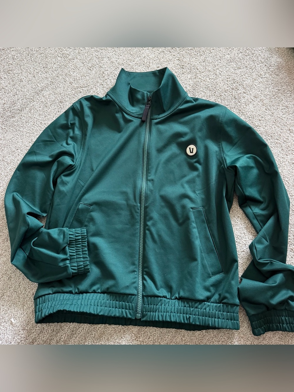 Vuori Green Track Jacket Full Zip Athletic Jacket